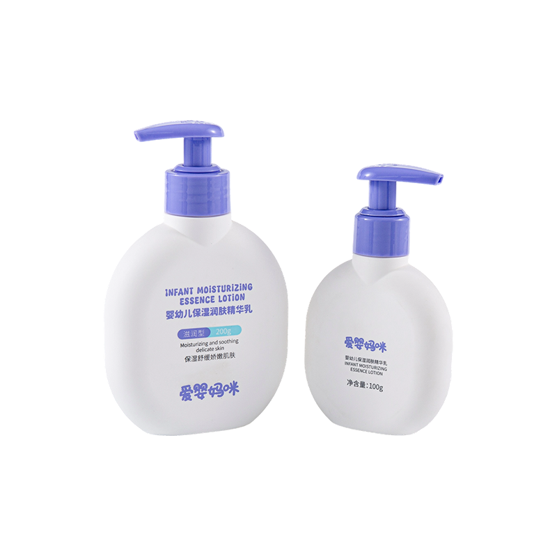 Basit ve güzel mor kapaklı yuvarlak PE şişe