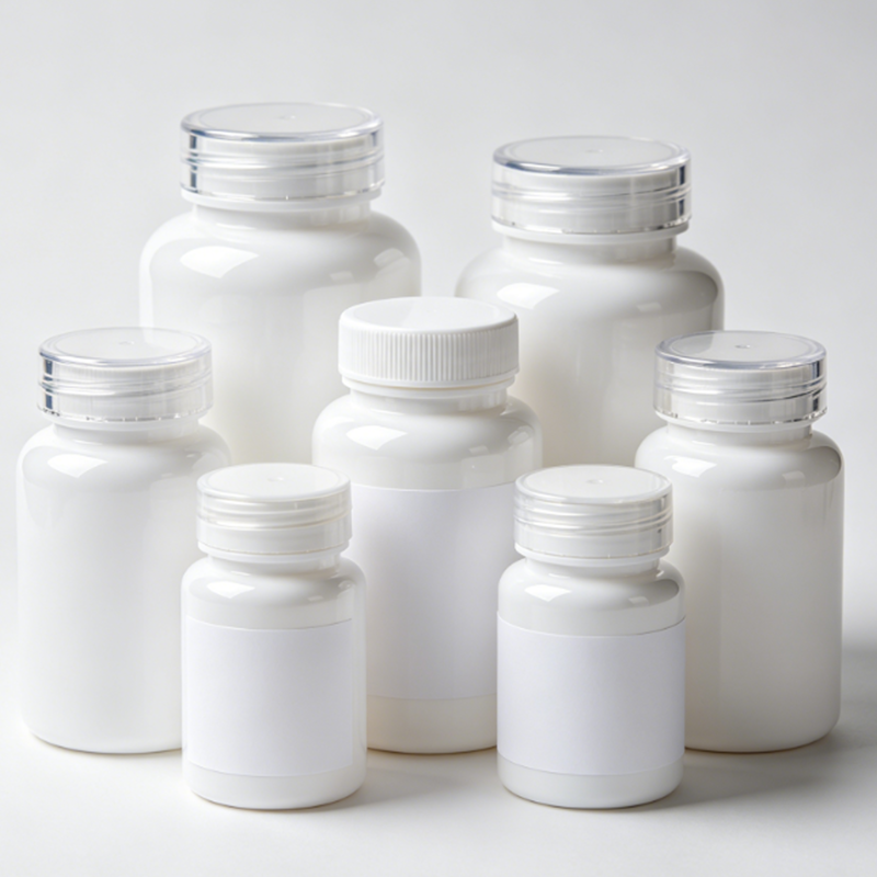 50ml 100ml Yuvarlak HDPE İlaç Hapı Boş Plastik Şişe